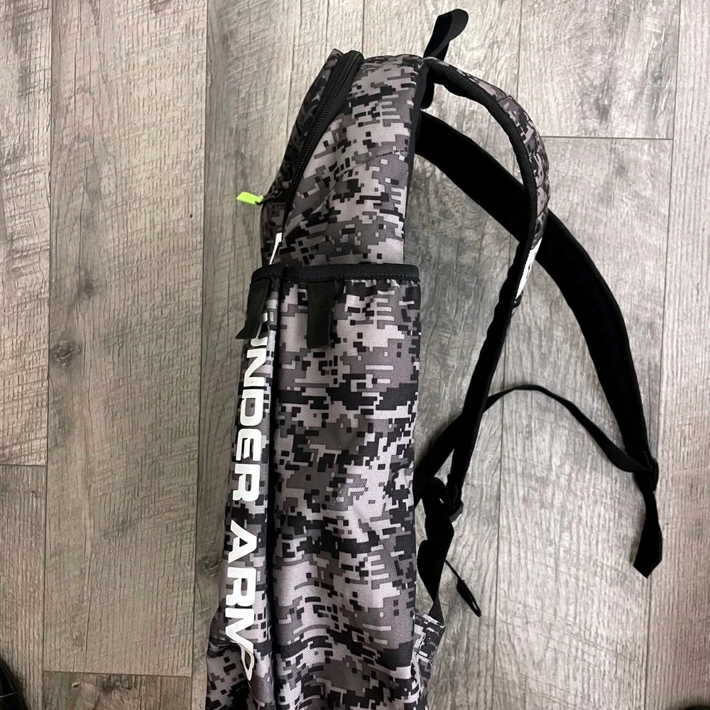Under Armour Storm 1 Backpack Digital Camo Grey Black Neon Green Baseball Bag